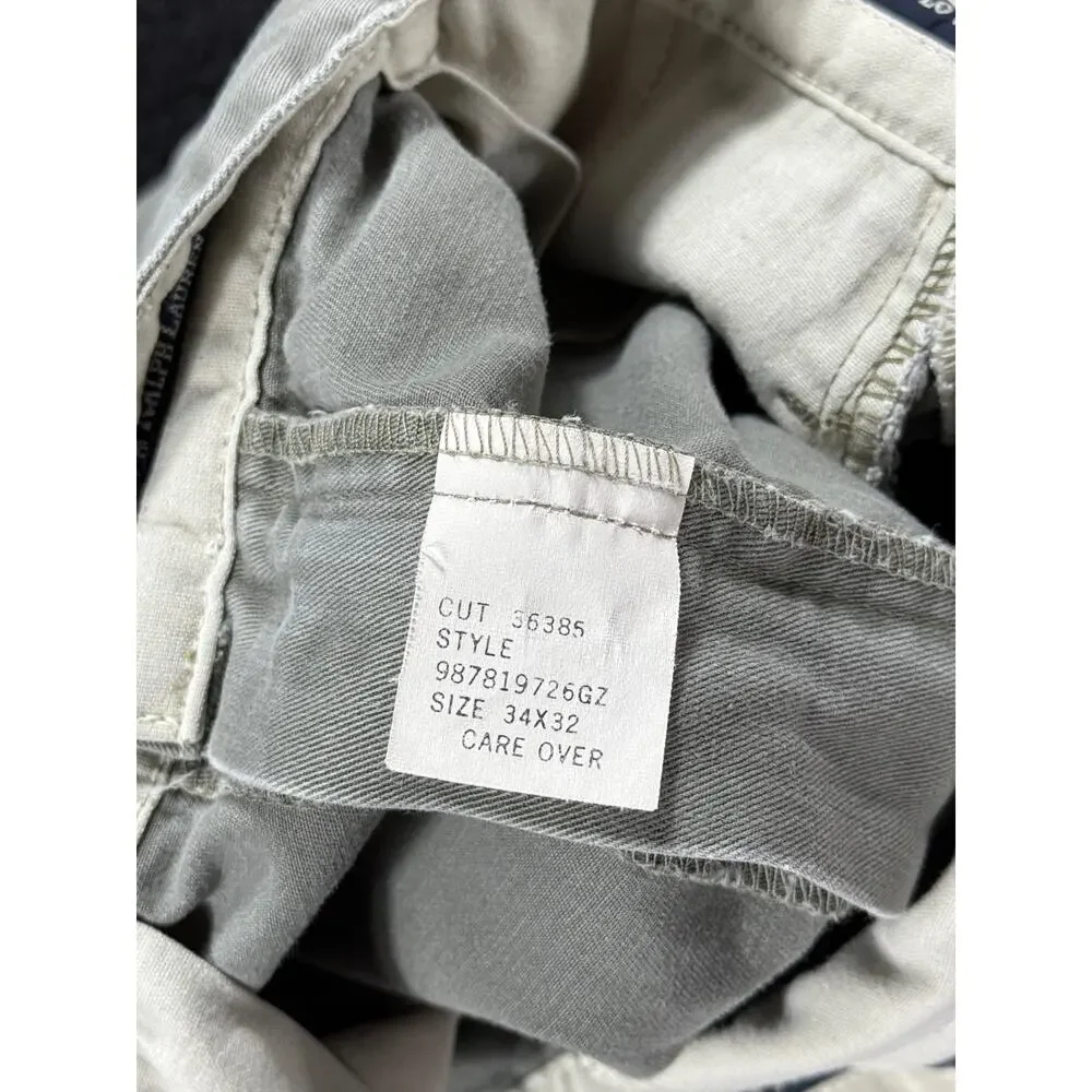 Polo Ralph Lauren Pants Mens 34x32 Andrew Pant Dark Green Chino Cotton Preppy